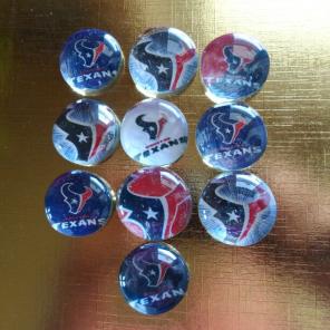 Houston Texans glass bead magnet set