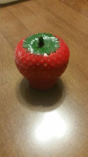 Vintage Strawberry jam jar.