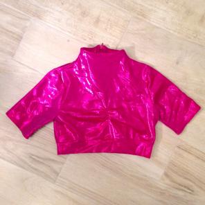 Pink SHIMMER CROP TOP Dance Top