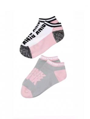 VS PINK 2 Pack Low Show Socks Baby Pink