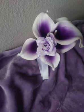 Purple and white bouquet