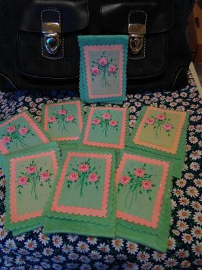 Pink Floral Shabby chic Card Holders 8