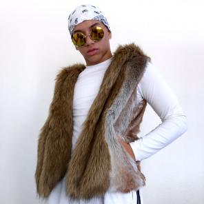Tan Fur Vest