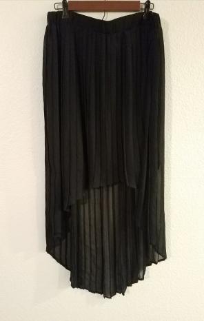 Xhilaration Chiffon Pleated Hi-low Skirt