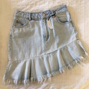 TOPSHOP Asymmetrical Denim Skirt