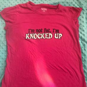 Pink Funny Maternity Tee M-LG