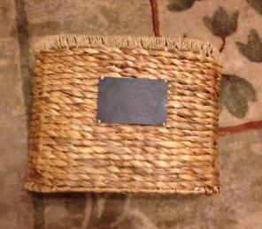 Woven Basket with Chalkboard