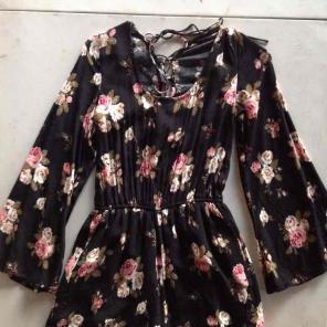Forever 21 Vintage Flower Romper NWOT S