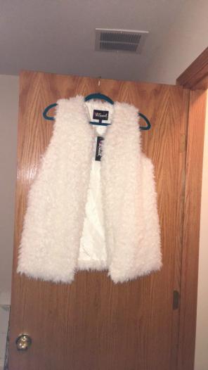 White Faux Furry Vest