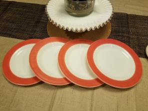Pyrex flamingo pink lunch plates