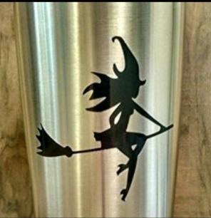 Halloween Witch Vinyl Decal Sticker Yeti