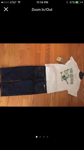 True Religion Kids Jeans And Shirt 2T