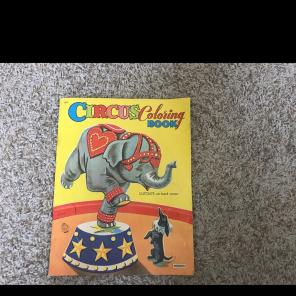 1950s LARGE Circus Coloring Book