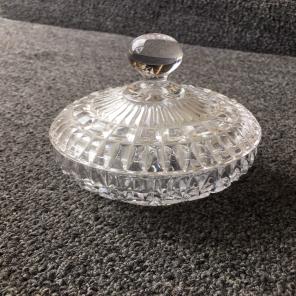 Vintage Crystal Design Covered Bowl