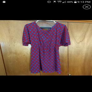 Red And Blue Polka Dot Dress