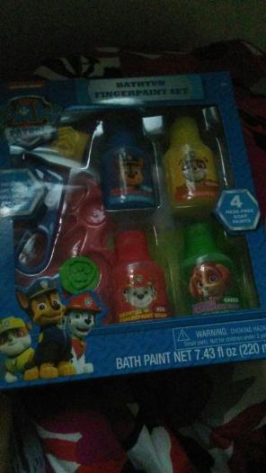 Paw patrol bathtub fingerprint set