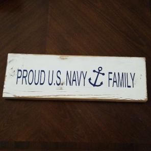 Custom U.S Navy wood sign 5.5" by 15"