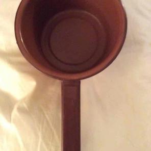 Vtg. Enamel brown pan