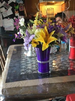 Light up flower arrangements hand made
