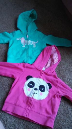 Carters lightweight zip ups