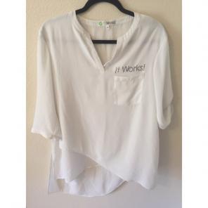 It Works! White Asymmetrical Top