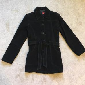 Black Leather Trenchcoat