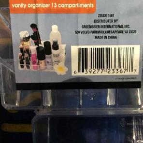 Clear makeup/cosmetic holders