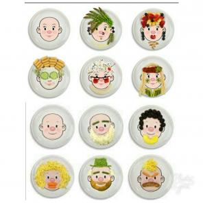 2 ceramic childs dinner plate (mr&mrs)