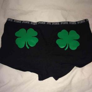 #499. PINK Shamrock Undies (M)!