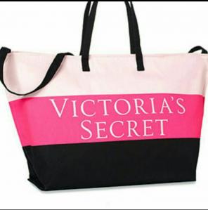 NWT XL VS Canvas Tote Weekender Bag