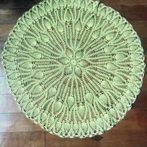 Large vintage hand made doily. 32"