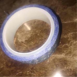 Blue sparkled duck tap ( checker )