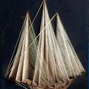 String sail boat wall art