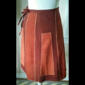 Hippie Thai Cotton Earthy Wrap Skirt M L