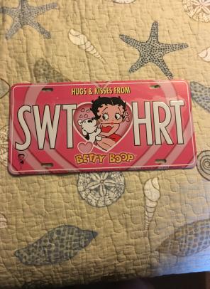 Betty Boop License Plate