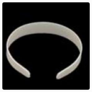 Woven 1in Plastic White Headband