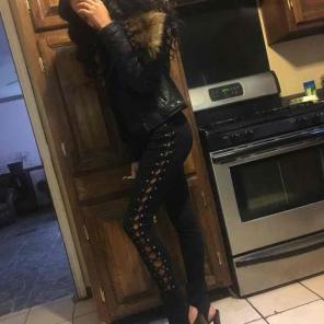Lace up pants