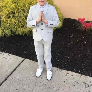 Boys size 6/7 grey suit