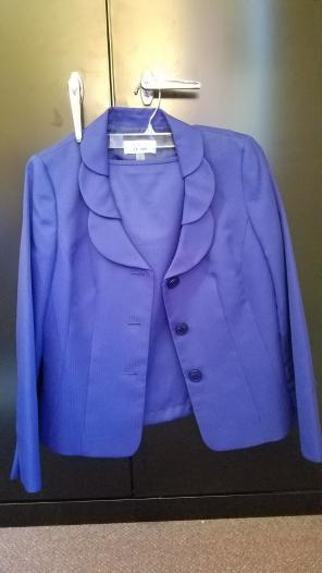 Blue skirt suit