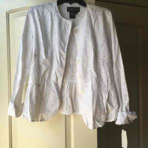 BRAND NEW WHITE EYELET JACKET