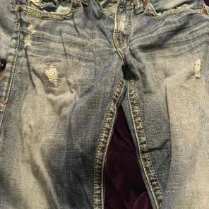 Used men's silver brand jeans size 32/32