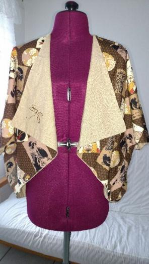Kimono Style Reversible Short Jacket Top