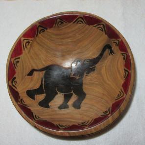 African handmade wooden bowl