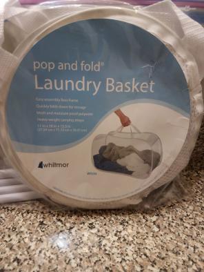 Pop and Fold Mesh Laundry Basket