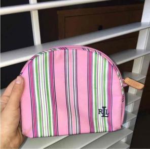 Ralph Lauren polo makeup bag pink cute