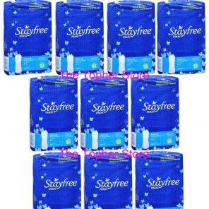 10 Packs Stayfree Regular Maxipads
