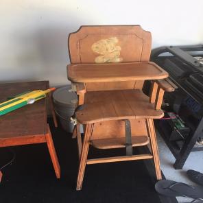 Old Wood Style High chair