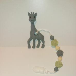 Grey boy girl silicone teething giraffe