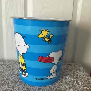 Peanuts Snoopy Charlie Brown TRASH CAN