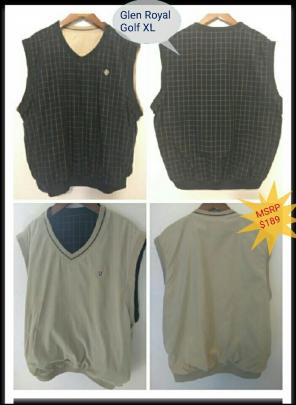 Glen Royal Mens XL Blue Polo Golf Vest